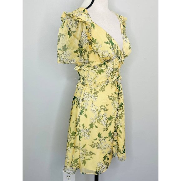 Keepsake the Label Foral Ruffled Mini Dress Womens XS Twee Flirty Spring Femme - Picture 3 of 12